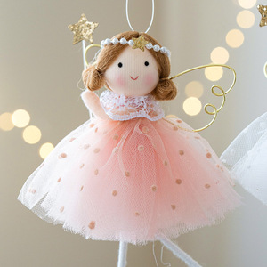 Nouveau produit, pendentif en forme de cœur-ange de style conte de fées, décoration d'arbre de Noël pour filles - Product Image 4