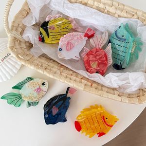 Pinces à cheveux en acétate ANKO en forme de poisson, vente en gros, pinces à cheveux personnalisées mignonnes en forme d'animaux marins pour femmes - Product Image 2