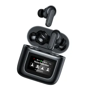 Yw05 Bluetooth Draadloze Oortelefoons Smart Lcd Touchscreen Hoofdtelefoon Sport Oordopjes Anc Ingebouwde Microfoon Waterdichte Gaming V8