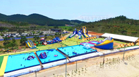 Lilytoys conception de parc aquatique terrestre d'amusement extérieur terrain gonflable aire de jeux d'eau jeux de parc d'attractions aquatiques gonflables