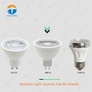 Vỏ Cố Định Đèn Trần LED Ba Đầu Tròn Hình Vuông Hình Chữ Nhật Đơn Bằng Nhựa PVC MR16 Đèn Chiếu Xuống - Product Image 5