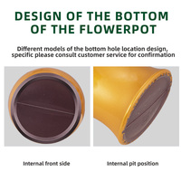 Pots de fleurs en PP durables et légers en gros, jardinières, décoration de salon, pots de fleurs décoratifs d'intérieur, Noël personnalisé