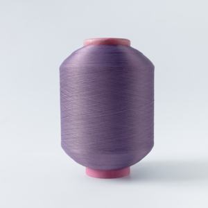 Fil de polyester monofilament teint SCY 2075 3075 4075 avec spandex recouvert, vente directe usine, personnalisation rapide, pour tricotage - Product Image 1