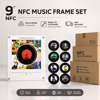 Aimant de réfrigérateur personnalisé Justin Bieber NFC avec lecteur CD, chansons DIY, 9 disques vinyles, cadeau pour fans de Coachella, décoration, veilleuse rotative