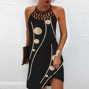 Fashion Print <strong>Women</strong> Vestidos Summer Sleeveless Hollow Elegant Boho Party <strong>Shirt</strong> Sexy Dress <strong>Women</strong> <strong>Beach</strong> Mini Dress - Product Image 4