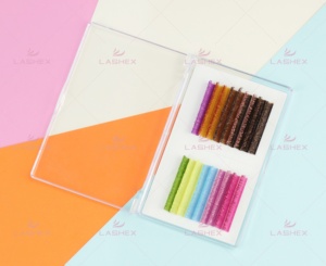 Extension de cils individuels colorés en soie <span class=keywords><strong>Mixbox</strong></span> pour les extensions de cils colorés de noël en cachemire - Product Image 2