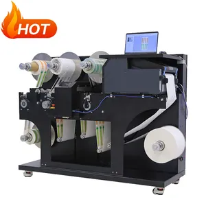 rotary electronic digital color label printing Die Cutting machine with Slitting rewinding function