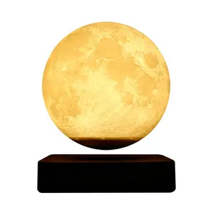 HCNT Manufacturer New Design Magnetic Levitation Floating 3D Moon Lamp Moon Shaped Lamp