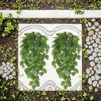 Feuilles artificielles de Monstera vertes éternelles, plantes suspendues pour la maison, le jardin, le bureau, l'hôtel, la décoration murale de mariage, guirlande de lierre suspendue