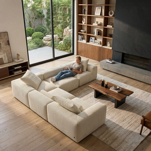Minimalistisches modulares Polstersofa-Set aus Schaumstoff für Wohnzimmer – Komprimiertes Cloud-<span class=keywords><strong>Sofa</strong></span> - Product Image 5