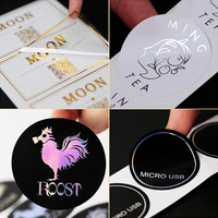 Impresión de pegatinas de vinilo, rollo de pegatina de vinilo permanente personalizada, Logo redondo, impermeable, producto de impresión de etiquetas