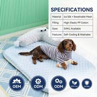 Colchoneta Refrigerante para Mascotas al por Mayor con Almohada Ergonómica en Forma de Nube, Cama de Verano de Seda Helada de Enfriamiento Instantáneo para Perros y Gatos - Directo de Fábrica