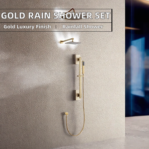 Système <span class=keywords><strong>de</strong></span> douche encastré moderne pour salle <span class=keywords><strong>de</strong></span> bain, mural, double poignée, <span class=keywords><strong>robinet</strong></span> en céramique à débit contrôlé, pomme <span class=keywords><strong>de</strong></span> douche carrée à jet <span class=keywords><strong>de</strong></span> pluie, 304 - Product Image 2