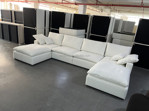 Divano Angolare Modulare a L Oversize in Stile Europeo, Set di Divani Componibili per Soggiorno, Appartamento e Hotel - Product Image 6