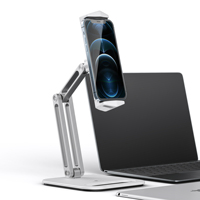 Support de tablette en alliage d'aluminium Boneruy pour bureau, base lourde, extensible, rotatif à 360 degrés, pour tablettes de 5 à 14 pouces