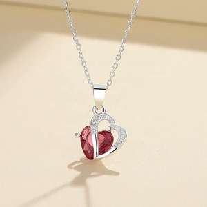 Collar con Colgante de Corazón Delicado, Plata de Ley 925, Cadena para Clavícula, Tendencia 2026, Joyería Minimalista con Corazón de Alto Brillo - Product Image 2