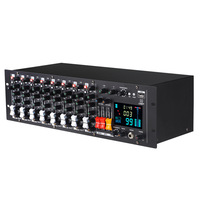 Console de mixage audio professionnelle XTUGA UT9FX 9 canaux en métal pour montage en rack avec 99 effets DSP et entrées XLR