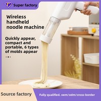 Machine à pâtes domestique la plus vendue, compacte, électrique, automatique, extrudeuse de pâtes sans fil, portable, rechargeable, en ABS, rapide, garantie 1 an
