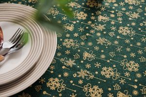 Tovaglie di lino di <span class=keywords><strong>cotone</strong></span> abbronzanti con decorazioni natalizie di lusso personalizzate all'ingrosso - Product Image 6