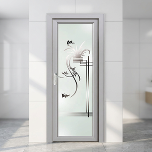 Pintu Kamar Mandi Kaca Aluminium Alloy Tahan Air Modern Putih Desain Khusus ZS - Product Image 2