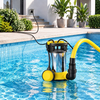 Pompe de drainage submersible 400W avec cage de protection pour le dégagement d'eau des cours et des caves