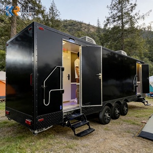 Remorque de toilettes mobiles de luxe <span class=keywords><strong>avec</strong></span> <span class=keywords><strong>douche</strong></span>, remorque de salle de bain portable pour événements en plein air - Product Image 4