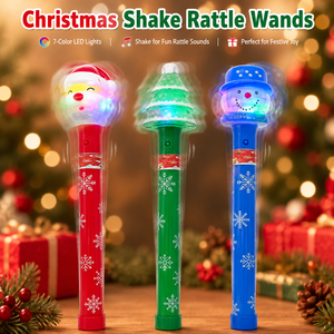 Bâtonnet de Noël lumineux en plastique, sonore et multicolore, avec sons de claquettes, pour Père Noël, Bonhomme de neige, Arbre de Noël, Halloween et Fêtes - Product Image 3