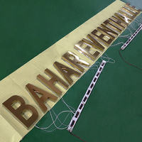 Extérieur grande taille bâtiment acrylique Surface Led éclairage rayonnant canal arabe lettre signe