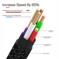 Câble de charge magnétique 3 en 1 tressé, câble de charge magnétique pour téléphone, câble USB de type C pour iPhone