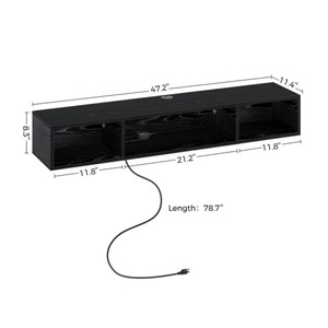 Soporte de <span class=keywords><strong>tv</strong></span> flotante montado en la pared, armario de <span class=keywords><strong>tv</strong></span> con estante - Product Image 6