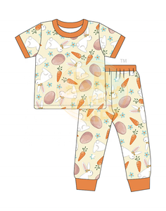 Pijamas de Manga Longa para Crianças com Estampa de Outono, Halloween e Natal, 2 Peças, Algodão e Bambu, Roupas de Dormir para Bebês - Product Image 5