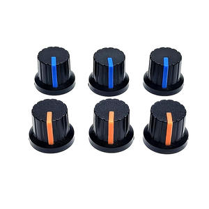 Op maat gemaakte CNC-gedraaide metalen zwarte gitaarpedaalknop - geanodiseerd aluminium met stelschroef - Product Image 2