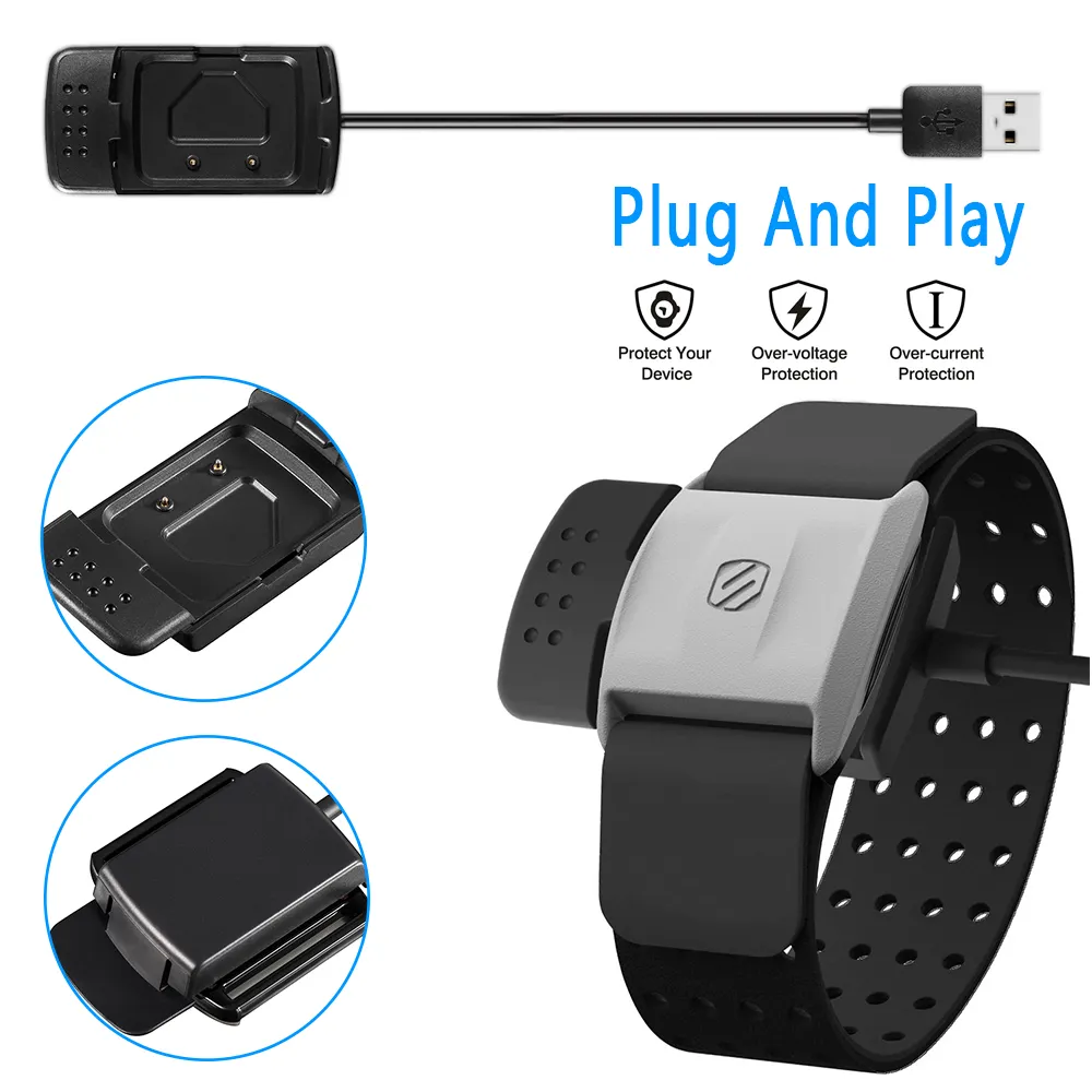 Estación de carga USB TPE, Monitor de ritmo cardíaco, pulsera inteligente portátil, accesorios de repuesto, para Scosche Rhythm + plus