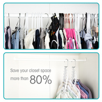 Cintre en cascade pour vêtements, organisateur en métal, cintre magique pour vêtements