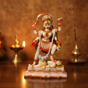 Nirmala Handicrafts - Estatua de Resina Hecha a Mano de la Diosa Maa Kali, Figura Decorativa Religiosa Tradicional para Mesa, Hogar, Templo, Diwali - Product Image 4