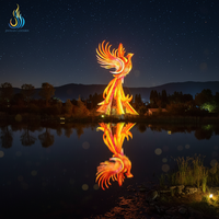 Maßgefertigte 3D-Phönix-Laterne Wasserdichte Seiden-LED-Laterne für Chinesische Festivals, Einkaufszentren und Vergnügungsparks