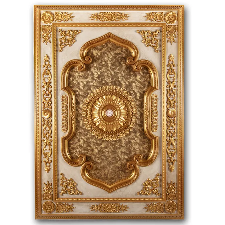 Banruo Best Price Ps Ceiling Panel Board Medallion Lighting Decoration Luxury Rectangle Ceiling Medallions