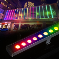 Lampu Wall Washer LED 24V Berkualitas Tinggi Full Color DMX512, Lampu Sorot Terpasang di Permukaan, Warna-warni yang Dapat Diubah dengan Rating IP66