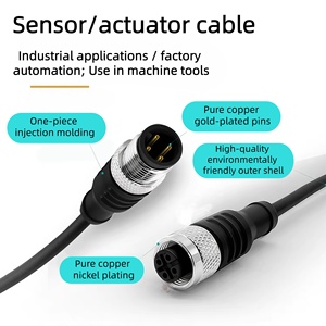 Nữ nối M12/4-Pin thẳng YF2A14-020UB3XLEAX Proximity quang điện cảm biến kết nối cáp - Product Image 5