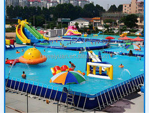 Parque Acuático Inflable con Forma de Tiburón Dragón de Dibujos Animados, Tobogán Inflable Múltiple, Acuático Interactivo para Entretenimiento de Verano al Aire Libre en el Lago - Product Image 5