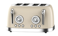 Ventes chaudes Grille-pain rétro 4 tranches Machine à sandwich en acier inoxydable Grille-pain électrique pour gaufres et pain