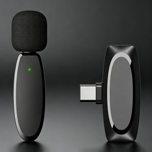Mini <b>Wireless</b> Lavalier <b>Microphone</b> With Type C Interface For Mobile Phones And Cameras Noise Reduction Mic - Product Image 2