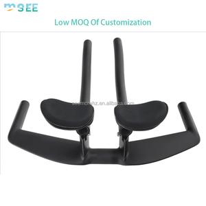 Guidon de vélo de course avec repose-bras TT et barres aérodynamiques SeeMore personnalisables - Product Image 1