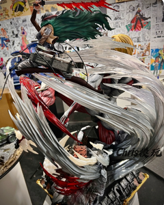 Estatua GK Personalizada Ataque a los Titanes Mikasa vs. Titán Femenino, Figura de Anime para Coleccionistas, Material de Resina, Edición Limitada, Pieza de Exhibición - Product Image 3