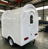Remorque et camion de restauration mobiles en acier inoxydable personnalisables avec un seul essieu, cuisine complète facile à nettoyer pour une utilisation en extérieur