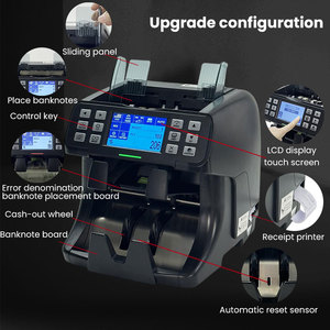 ComPOSxb Compteur de billets à écran tactile avec détection de 2 devises CIS USD/<span class=keywords><strong>EUR</strong></span>/PKR/IQD/CFA/XOF/XAF pour billets mixtes – Usage professionnel - Product Image 3