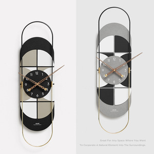 Wozoom Nordic Style Geometric Wall <b>Clock</b> <b>Battery</b> Powered Quartz Movement Living Room Decor Modern Artistic Design - Product Image 1