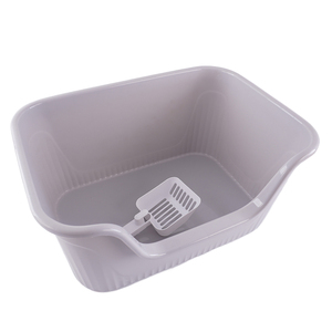 Toilette pour animaux de compagnie de grande taille Toilette portable pour la maison Facile <span class=keywords><strong>à</strong></span> nettoyer Matériel PP <span class=keywords><strong>Bac</strong></span> <span class=keywords><strong>à</strong></span> <span class=keywords><strong>litière</strong></span> pour chat - Product Image 1
