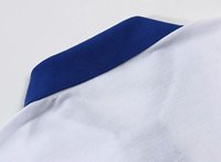 Vente en gros de polos unisexes personnalisés pour hommes, en coton, avec patchwork tricoté et broderie, uniformes de travail, manches courtes, taille XL