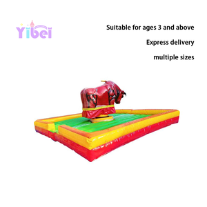 Toro Meccanico Gonfiabile Commerciale, Gioco di Rodeo, Materiale PVC Rosso/Nero, Dimensioni 4m/5m, Attrazione per Parchi Divertimento - Product Image 5